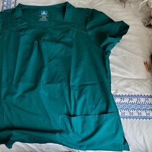 Adar Medical Uniforms Green teal V neck w/Pocket